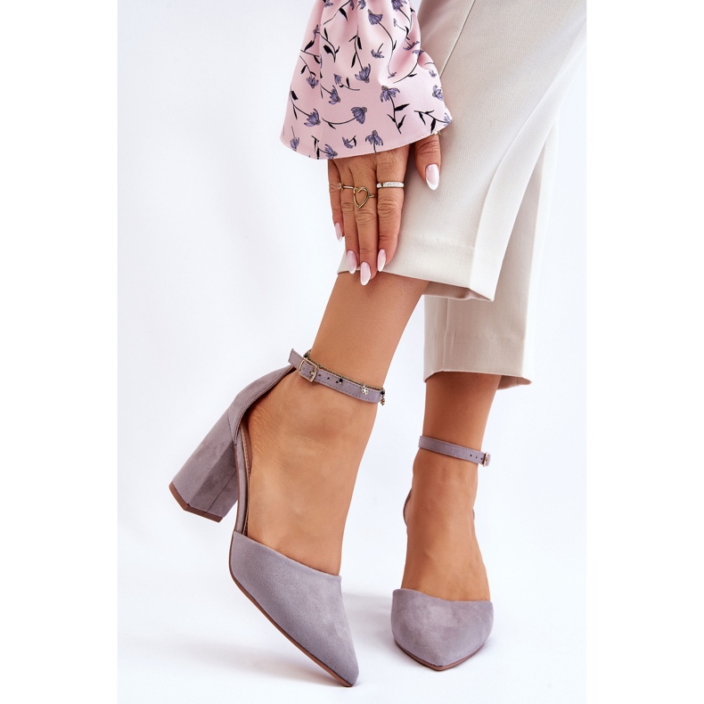 PS1 Mocka Häl Pumps Grå Lexie 1