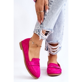 PS1 Bekväma mocka Dam Loafers Fuchsia Lucca rosa 1