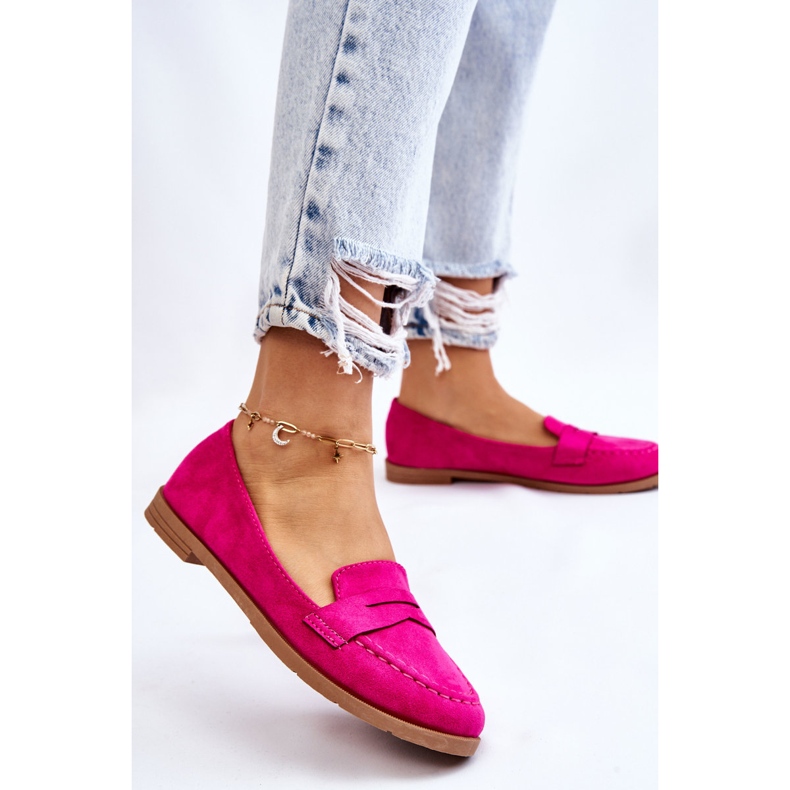 PS1 Bekväma mocka Dam Loafers Fuchsia Lucca rosa 2