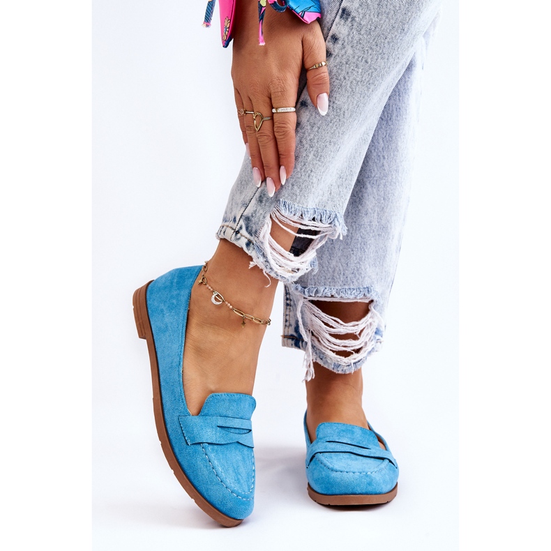 PS1 Bekväma mocka Dam Loafers Blå Lucca 1