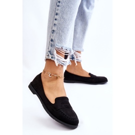 Bekväma mocka Dam Loafers Svart Lucca 2