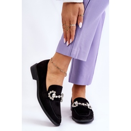 PS1 Elegant svart mocka Loafers Aliya 1