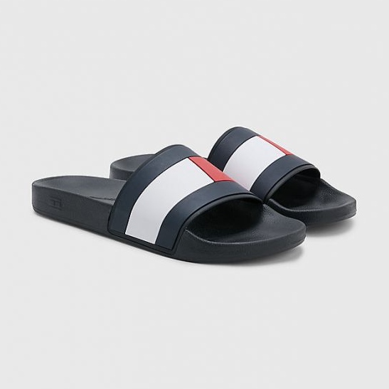 Tommy Hilfiger Rubber ht Flag Pool flipflops FM0FM04263BDS blå 1