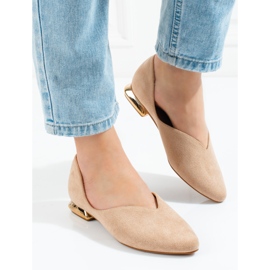 W. Potocki Ballerinor i mocka för kvinnor Potocki beige 1