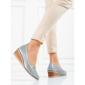 W. Potocki Genombrutna pumps för kvinnor Potocki grå 2