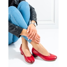 W. Potocki Kvinnors lågklackade pumps Potocki röd 2