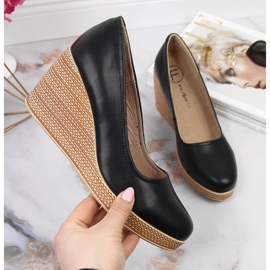 Kilpumpar i svart läder Filippo DP3521 1