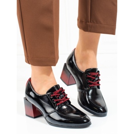 W. Potocki Damskor med snörning Potocki svarta 1