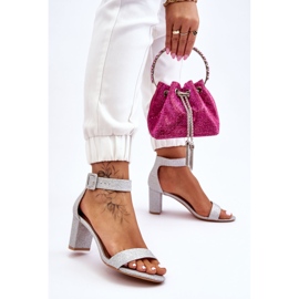 PS1 Blanka sandaler på höga klackar Silver Maxim 2