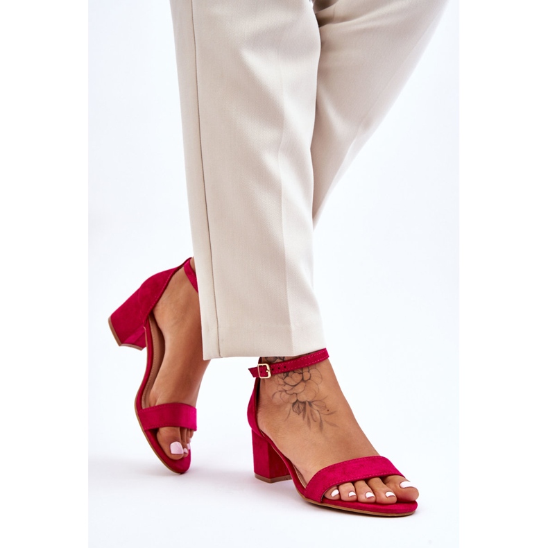 PS1 Fuchsia Quincy mocka sandaler med låg klack rosa 2