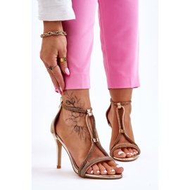 S.Barski Eleganta sandaler på hög klack med Jenesis Gold Jenesis gyllene 1