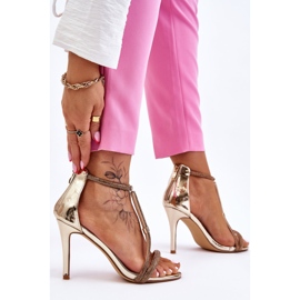 S.Barski Eleganta sandaler på hög klack med Jenesis Gold Jenesis gyllene 2