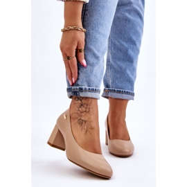 Pumpar på häl Sergio Leone PB178 Beige 1