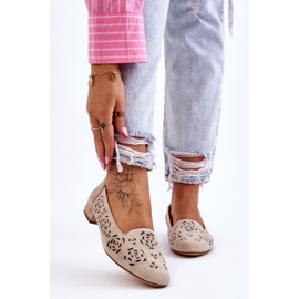 Genombrutna Loafers Sergio Leone BL627 Beige 1