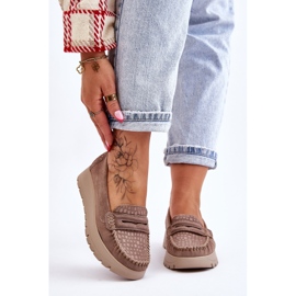 Lemar Milana Mocka Platform Loafers Mörk Beige 2