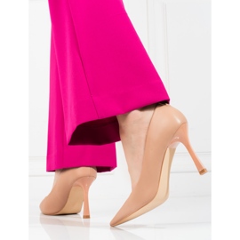 Vinceza beige pumps med hög klack för kvinnor 2