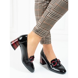 Vinceza svarta pumps för kvinnor med kedja 1