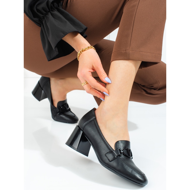 Vinceza pumps med svarta klackar för kvinnor 2