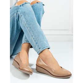 Vinceza beige wedge pumps för kvinnor 2
