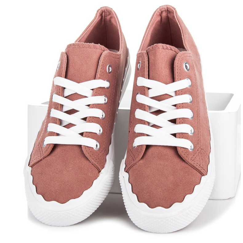 Knytna sneakers rosa 1