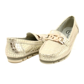 Filippo DP3630/23 loafers i gyllene läder beige 4