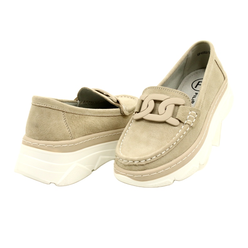 Lädermockasiner Filippo DP4552/23 beige 4