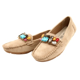 Evento Kvinnors eko-delade loafers med beige stenar 2