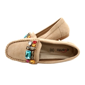 Evento Kvinnors eko-delade loafers med beige stenar 4