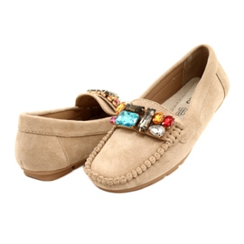 Evento Kvinnors eko-delade loafers med beige stenar 3