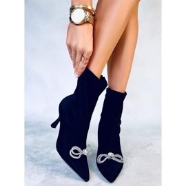 BM Betz Svarta elastiska högklackade stövlar 1