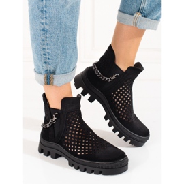 Genombrutna stövlar för kvinnor Potocki Svart 1