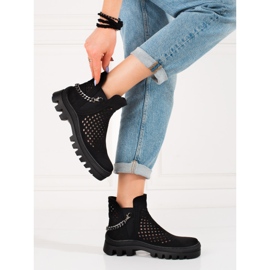 Genombrutna stövlar för kvinnor Potocki Svart 2