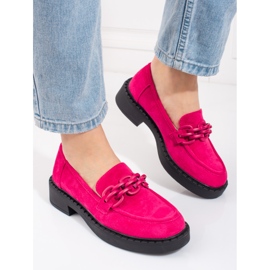 W. Potocki Potocki dam loafers fuchsia mocka rosa 1