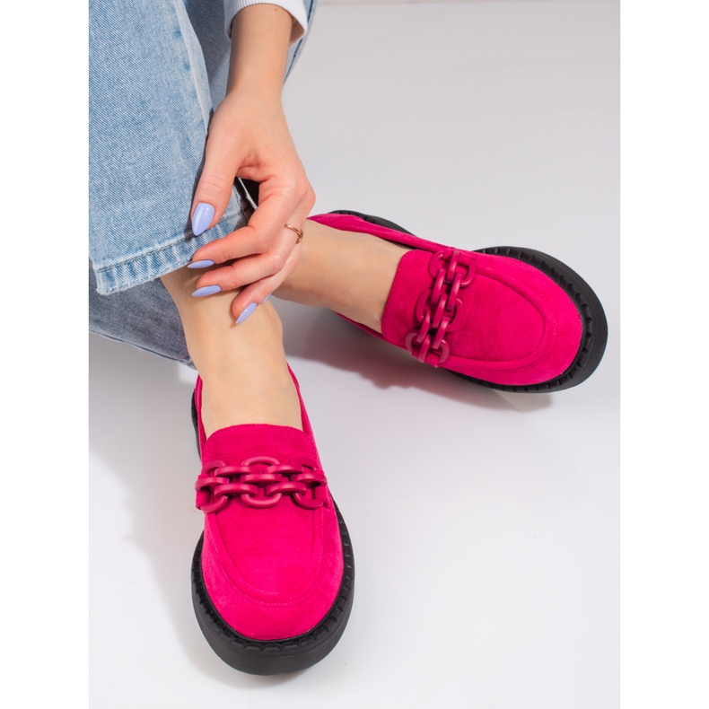 W. Potocki Potocki dam loafers fuchsia mocka rosa 2