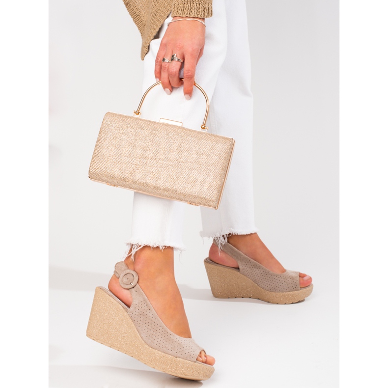 Shelovet beige sandaler för kvinnor 1