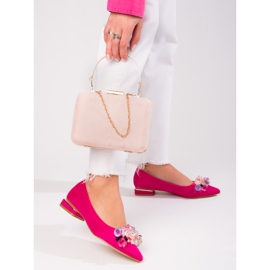 Dampumps Shelovet lågklackat i fuchsiamocka rosa 1