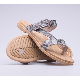 Dam Crocs Tulum Toe Post Sandal W 206108-15W brun 1