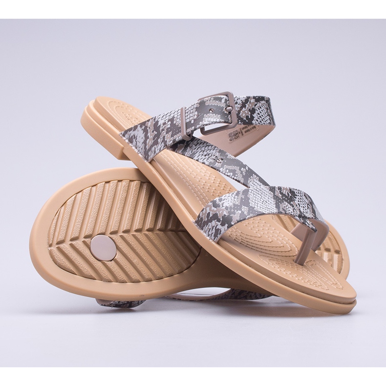 Dam Crocs Tulum Toe Post Sandal W 206108-15W brun 1