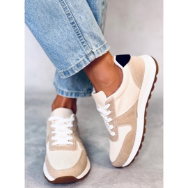 BM Hansell Beige Sneakers för kvinnor 1