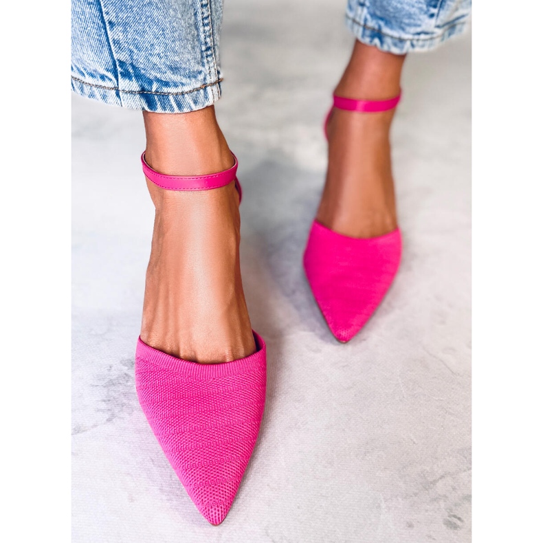 BM Klackade pumps med bälte Rossi Fuchsia rosa 1