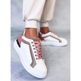 BM Brengle White damsneakers vit rosa mångfärgad 2