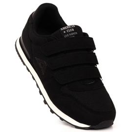 Svarta American Club 154/23 sportskor för barn med kardborre 1