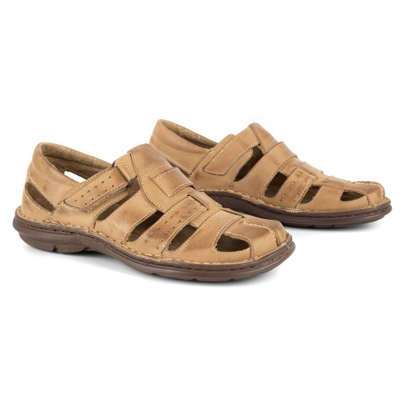 Mario Pala Sandaler för män 467 Beige 2