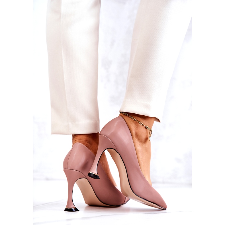 S.Barski Trendiga läderrosa Tamira-stilettos 4