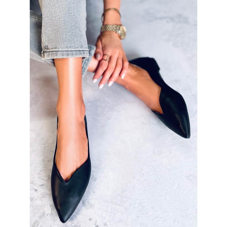 BM Ayanna Black cut-out ballerinor svart 2