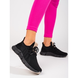 Svarta Shelovet sportskor med beige inlägg 2