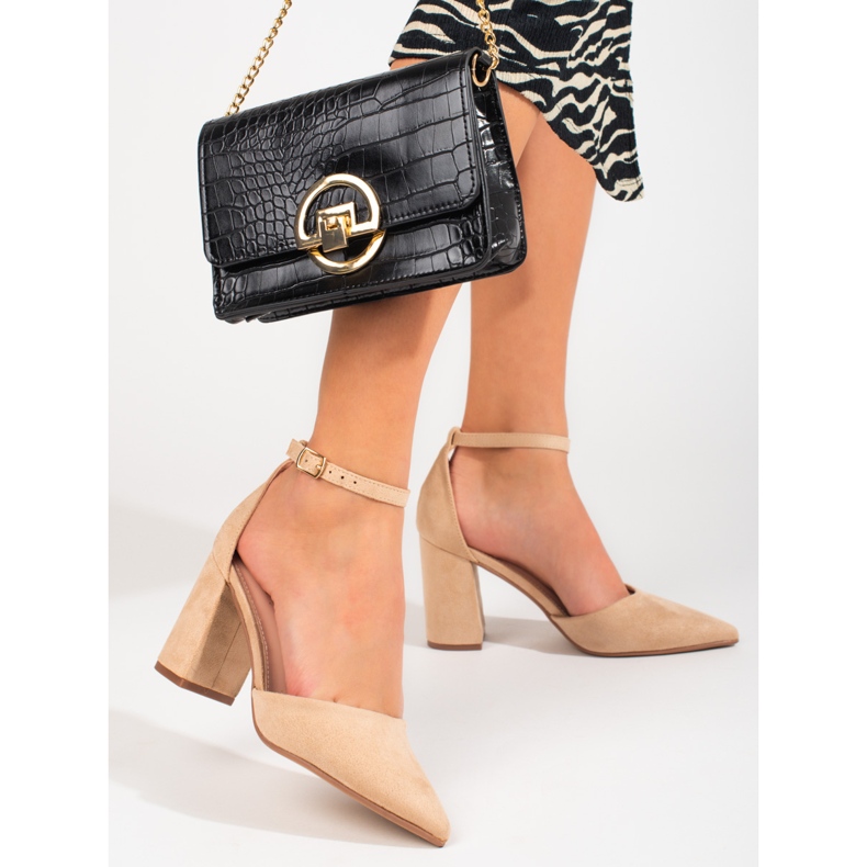 Shelovet mocka beige pumps för kvinnor 1