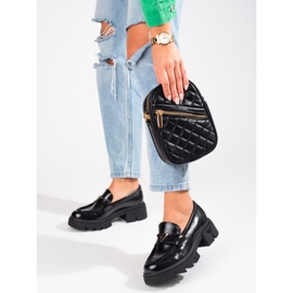 Seastar Shelovet svarta loafers i patentskydd för kvinnor 2