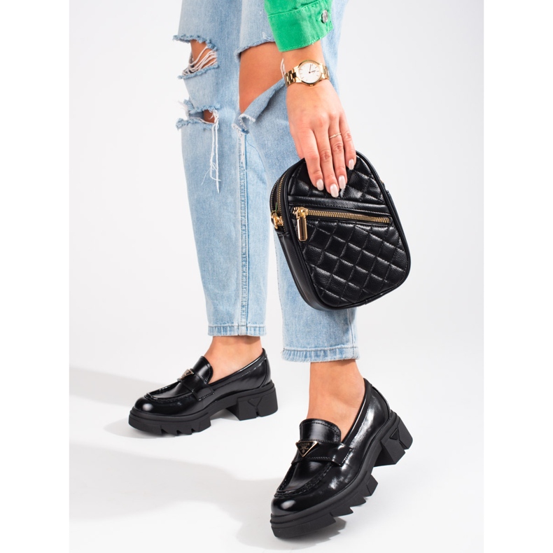 Seastar Shelovet svarta loafers i patentskydd för kvinnor 2