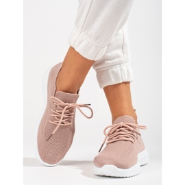 Shelovet sportskor i pudertextil rosa 3